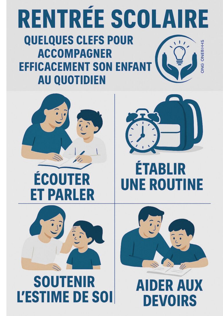 Rentrée scolaire : quelques clés pour accompagner efficacement son enfant au quotidien